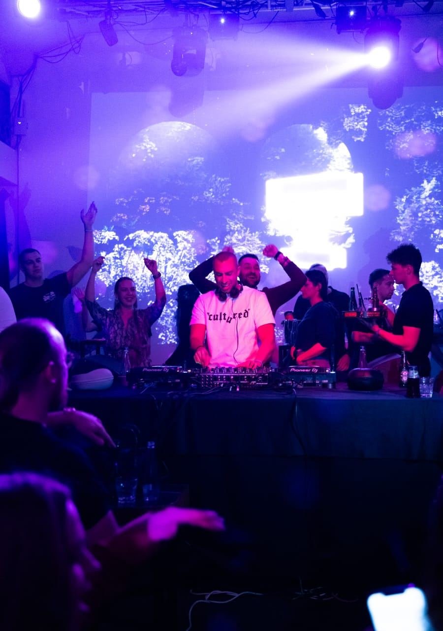 Cultured Apparel lookbook — Dubai nightlife, streetwear on the decks